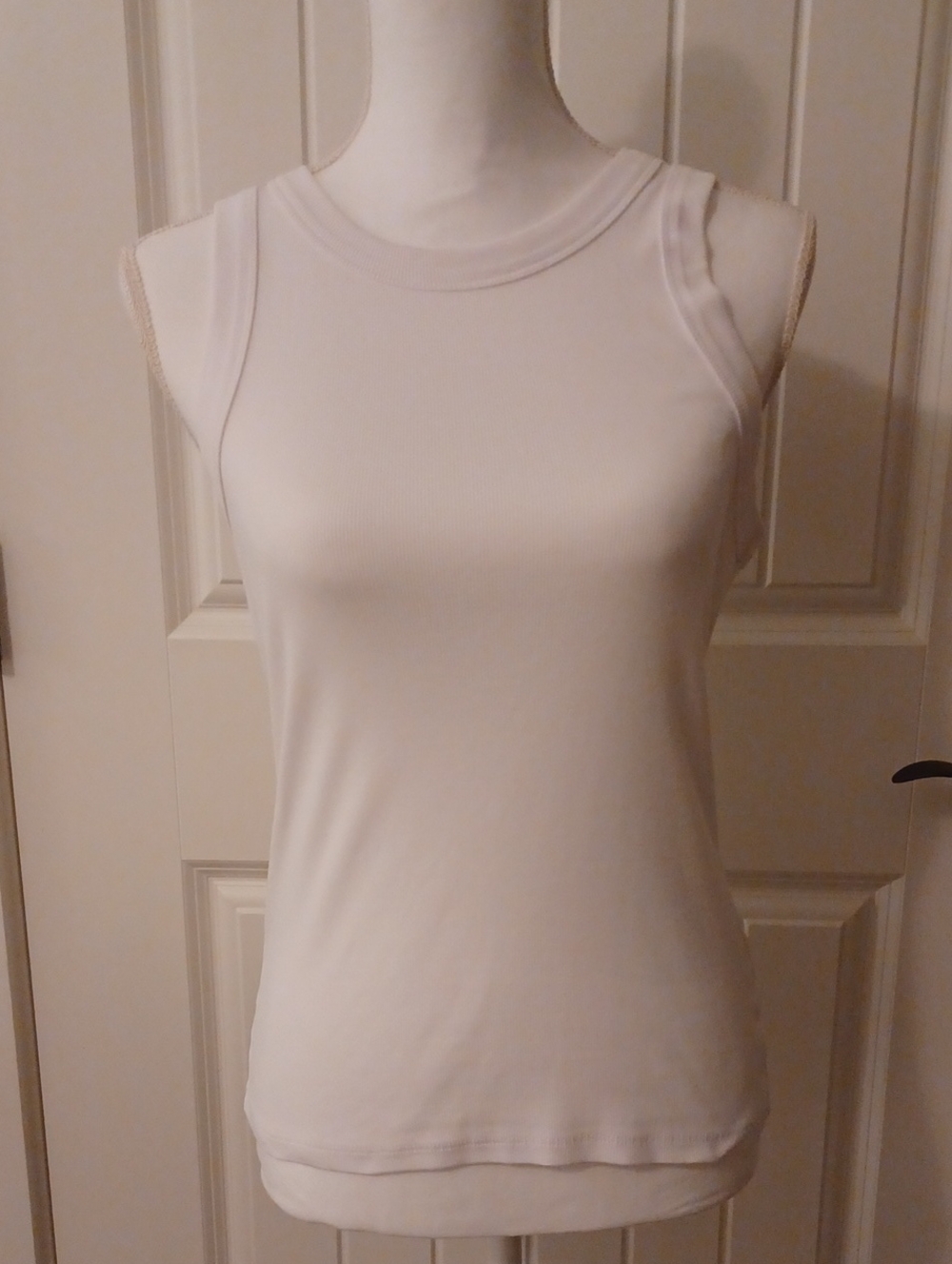 MADEWELL Women's White Sleeveless Tank Top